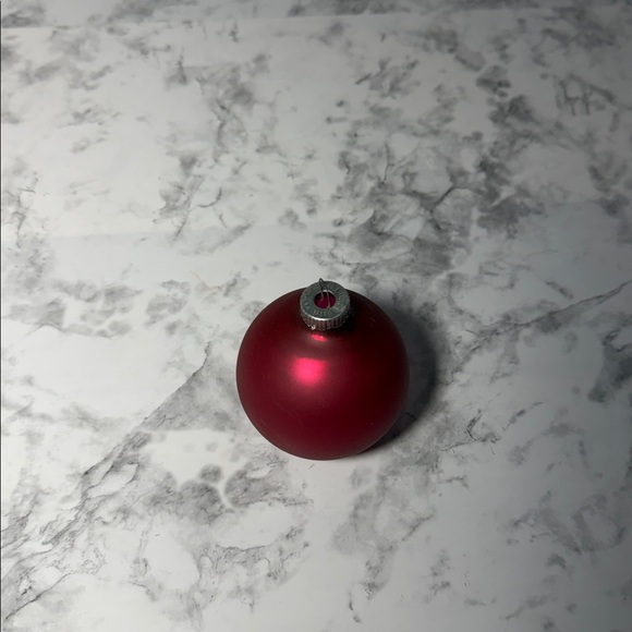 Elegant Red Glass Holiday Ornaments Set of 6 - Picture 7 of 9